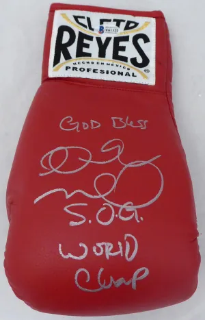 Andre Ward Autographed Red Reyes Boxing Glove "God Bless, S.O.G. & World Champ" Beckett BAS #V61322