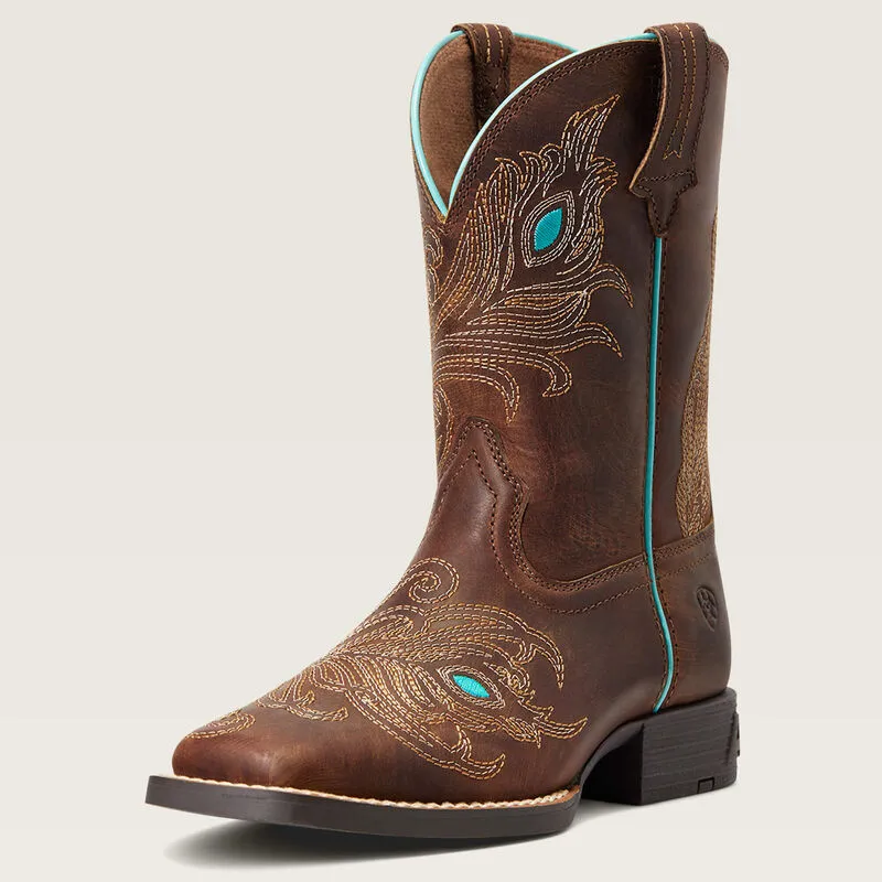 Ariat® Kid's "Bright Eyes II" Western Boots - Hat Box Brown