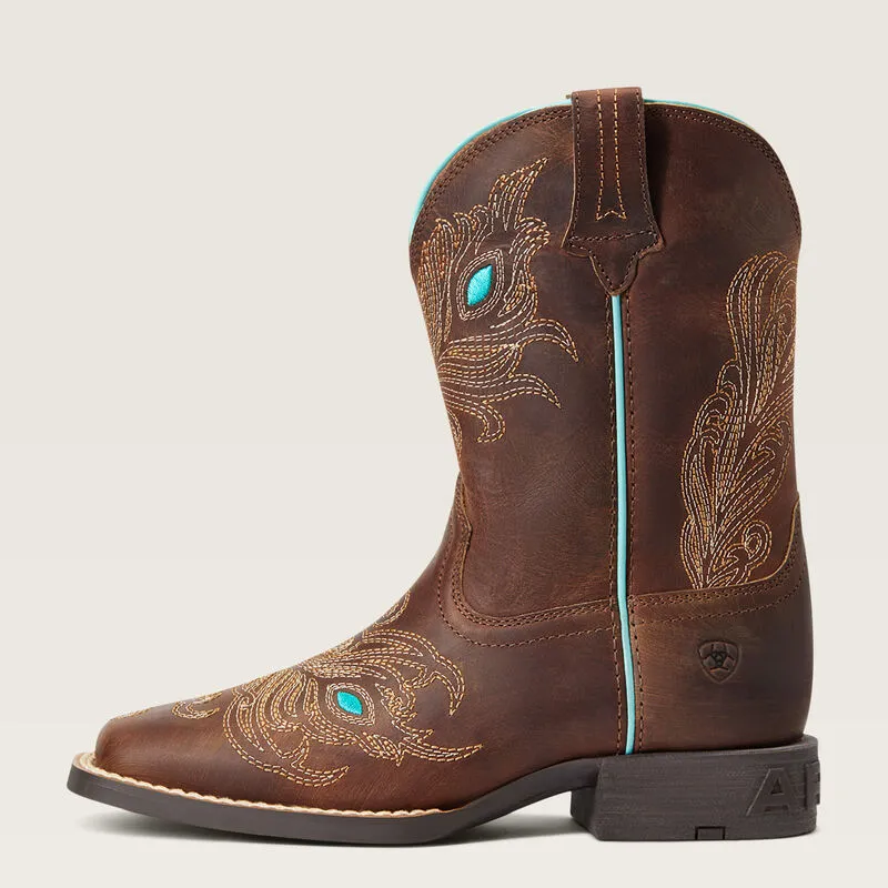 Ariat® Kid's "Bright Eyes II" Western Boots - Hat Box Brown