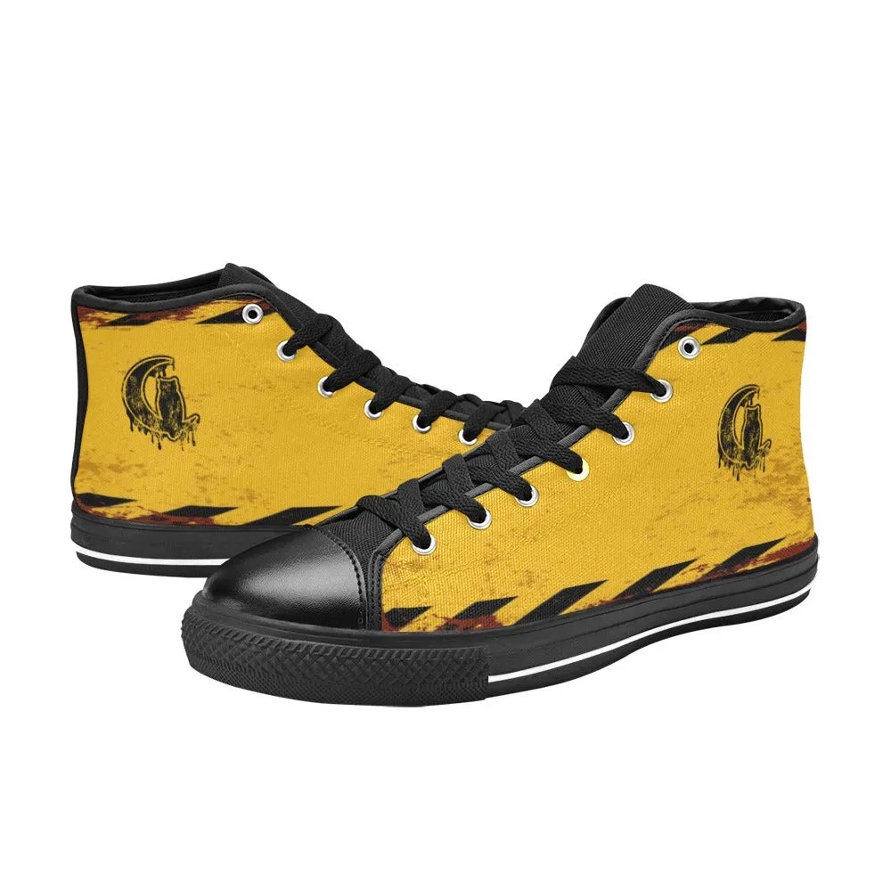 BEWARE Men’s Classic High Top Canvas Shoes