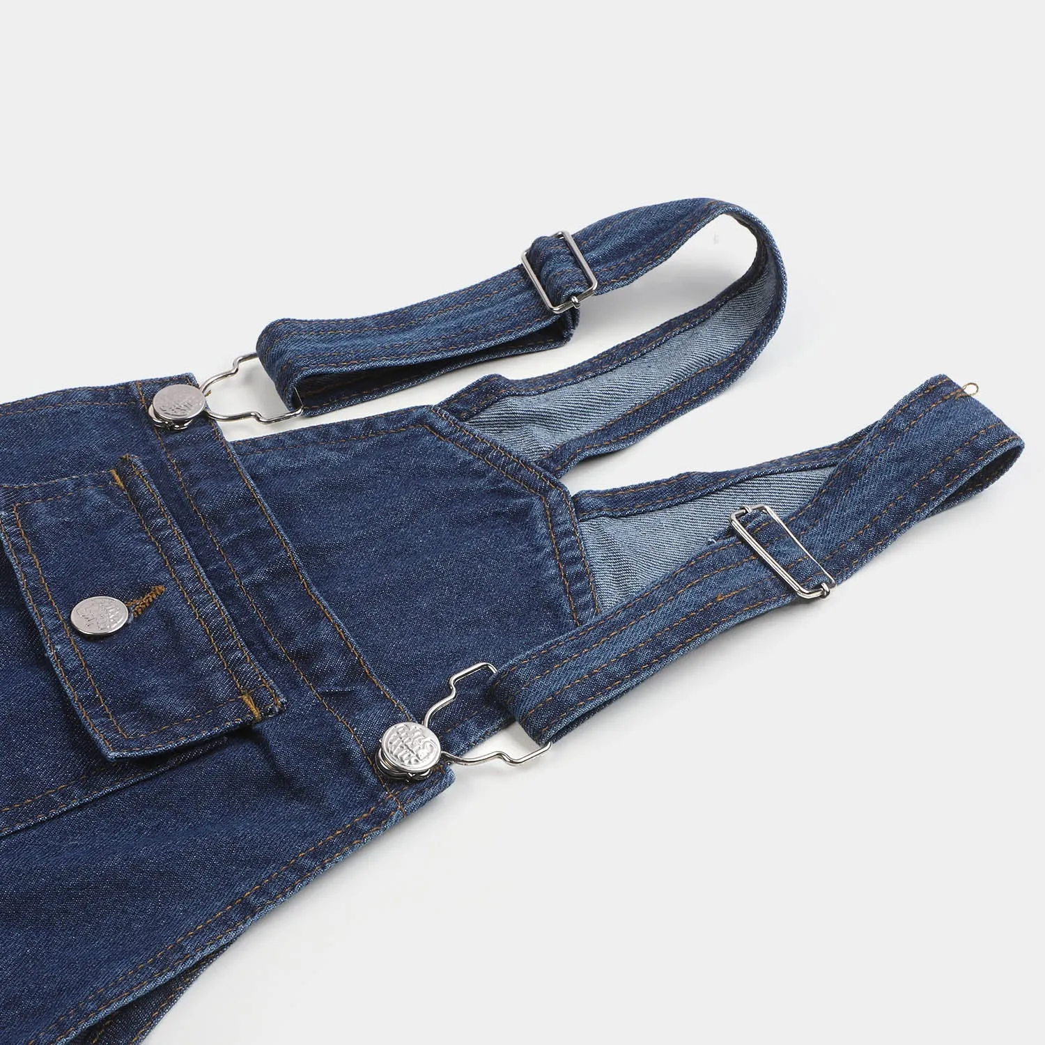 Boys Denim Over All Dungaree - Mid Blue