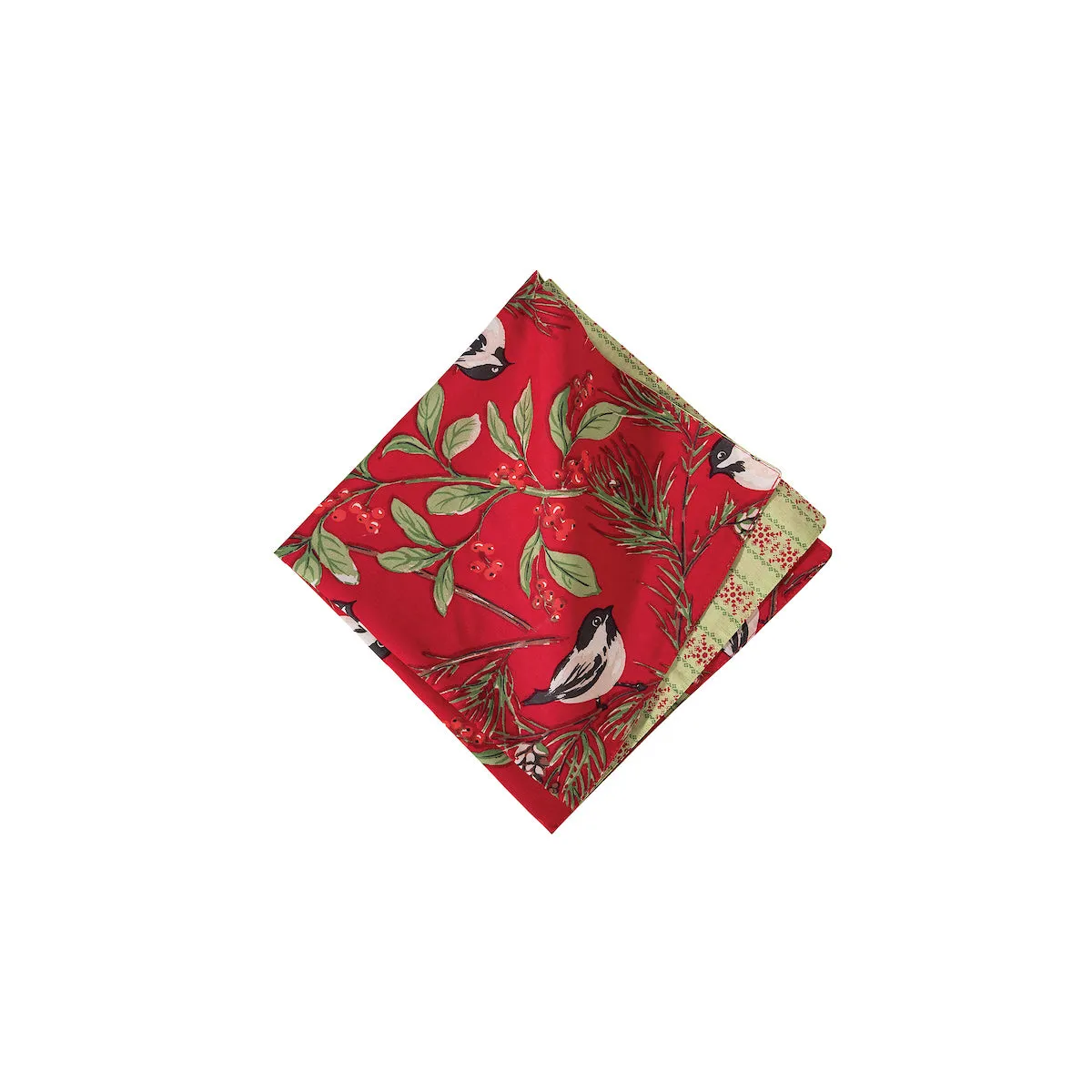 Chickadee Red Table Linens