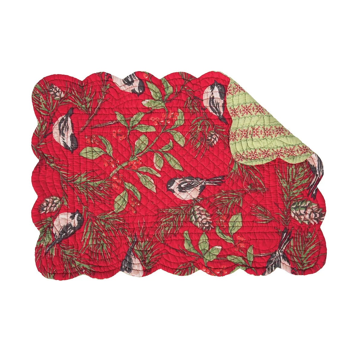 Chickadee Red Table Linens