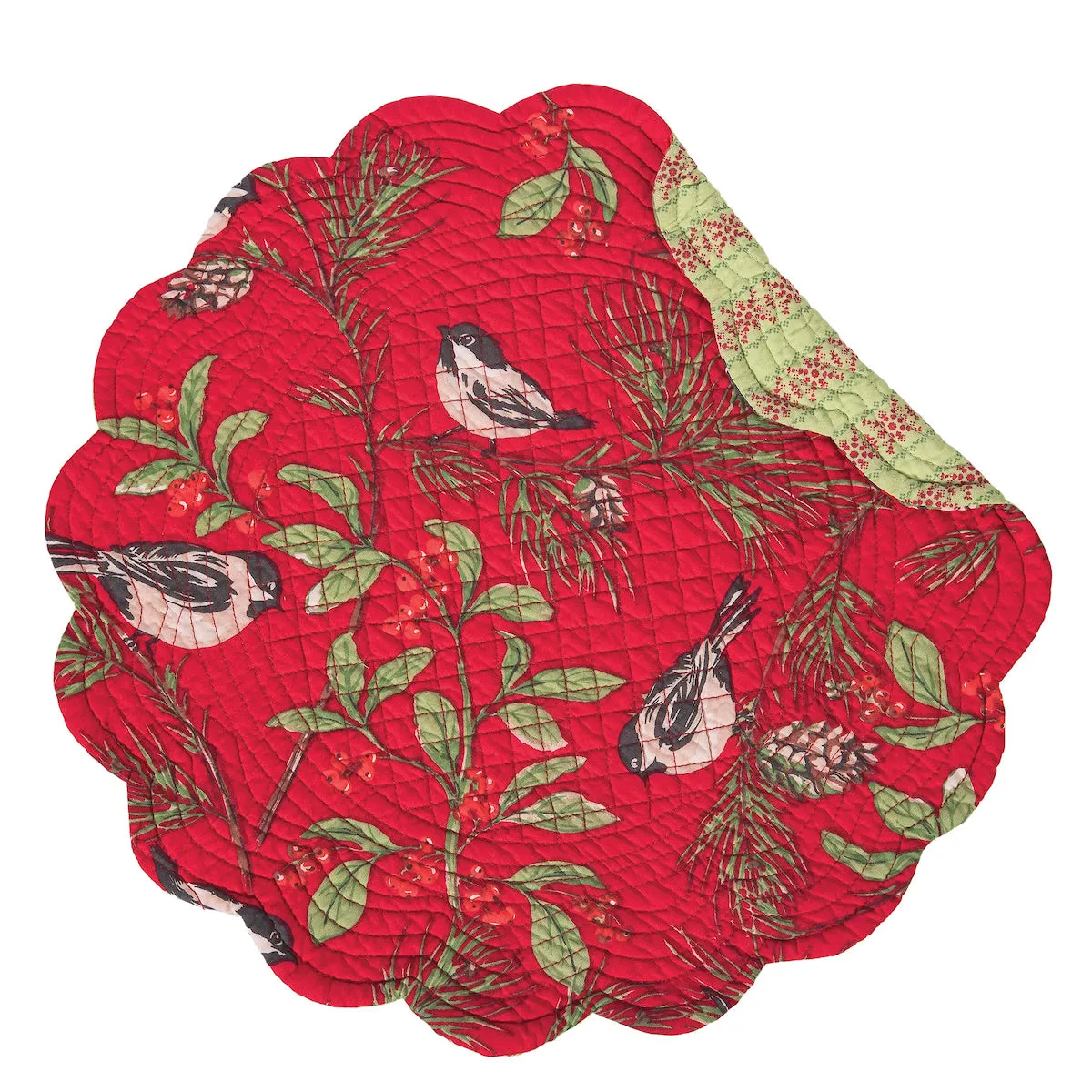 Chickadee Red Table Linens