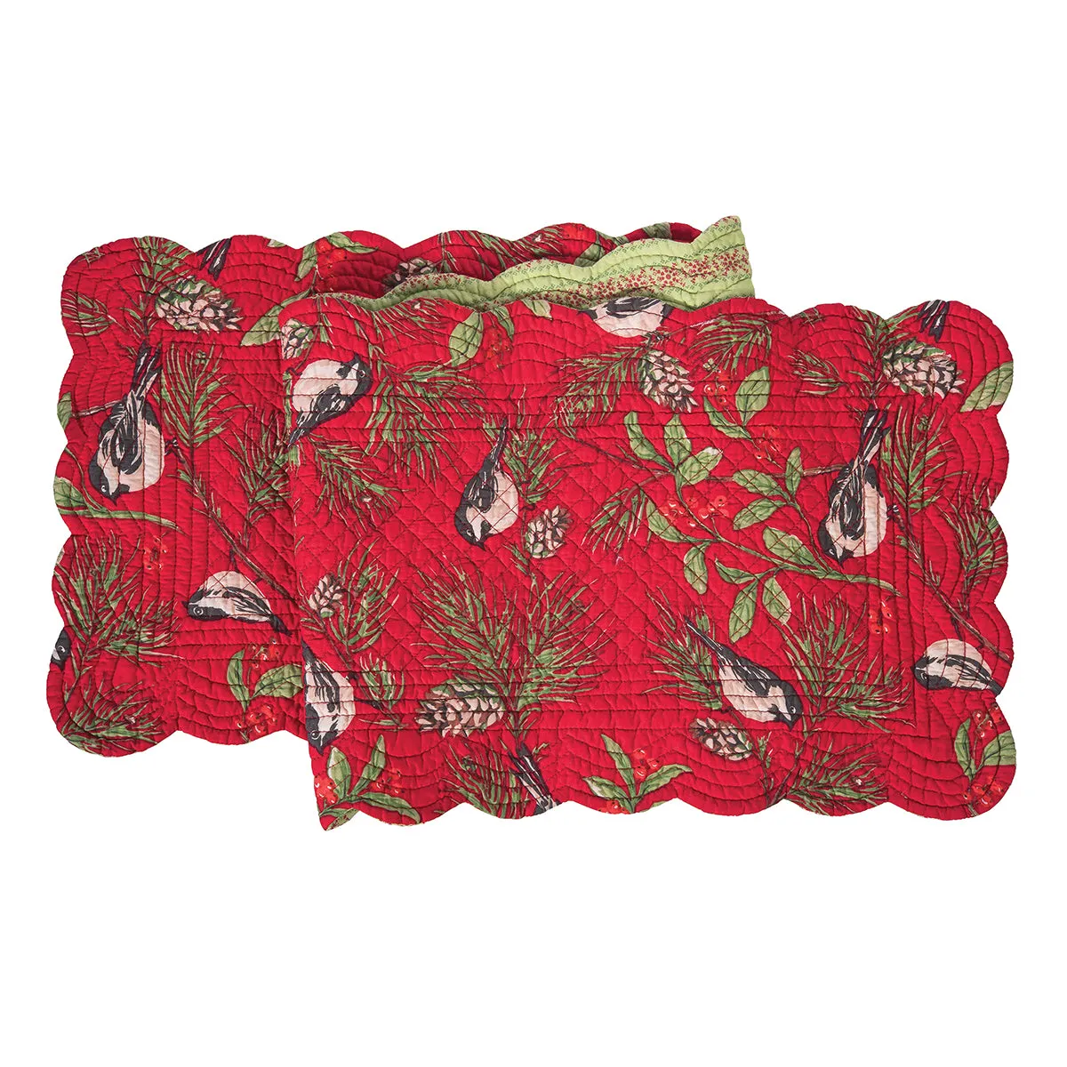 Chickadee Red Table Linens