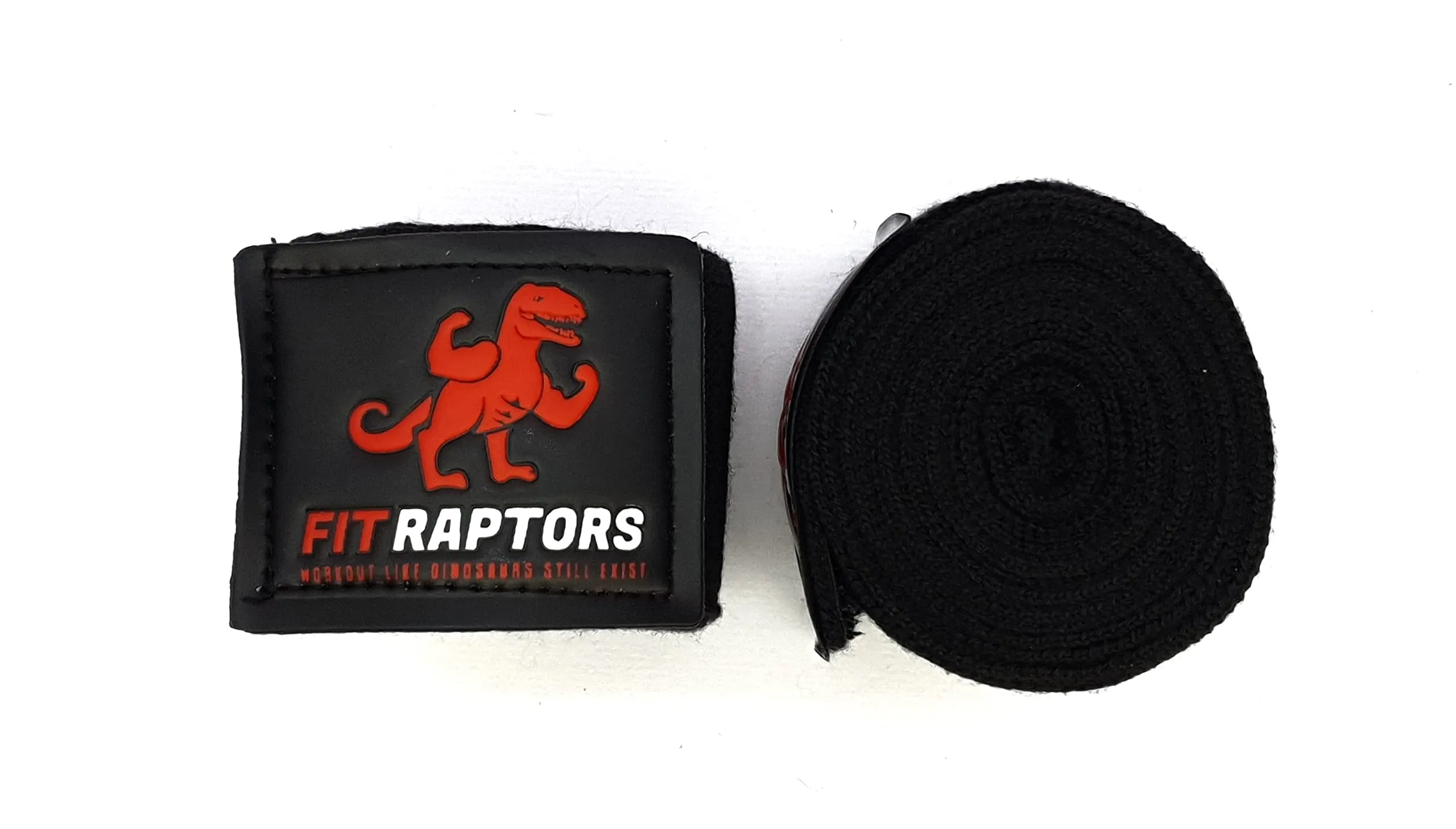 FitRaptors Cotton Boxing Hand Wrap with Thumb Loop for Men & Women Gym Accessories and Fitness Support Gloves Straps with Premium Velcro for Better Stability and Grip (4.5 Meters, Black)