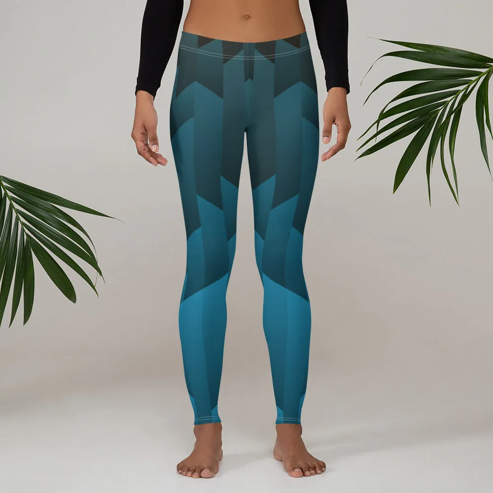 Frostmaden Blue and Black Full Length Liberty Maniacs Leggings