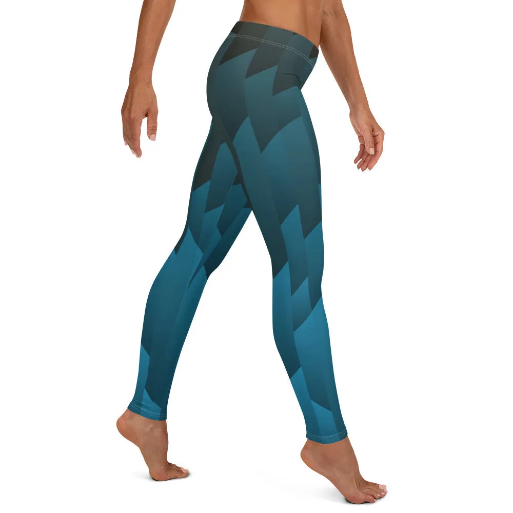 Frostmaden Blue and Black Full Length Liberty Maniacs Leggings