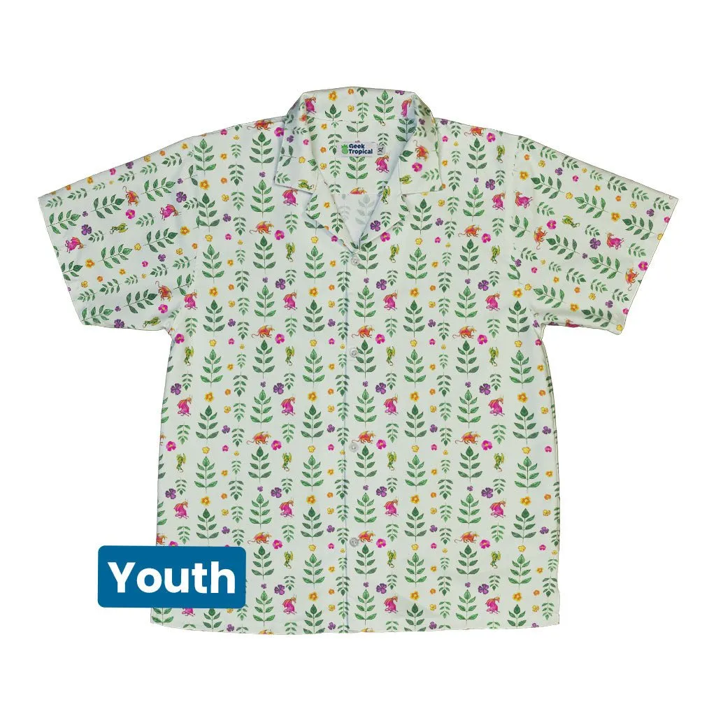 Garden Dragons Fantasy Youth Hawaiian Shirt