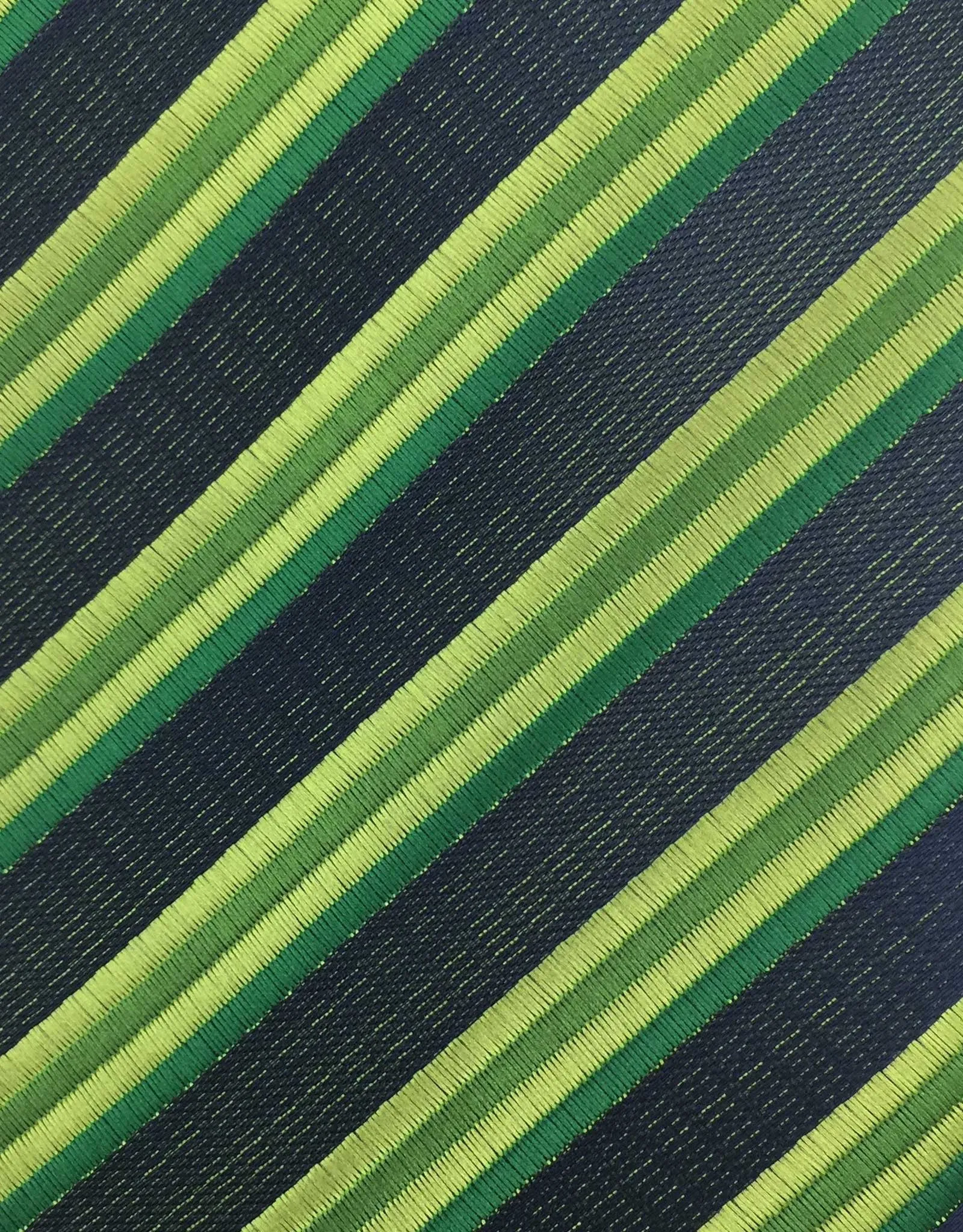 Green and Black Striped Tie