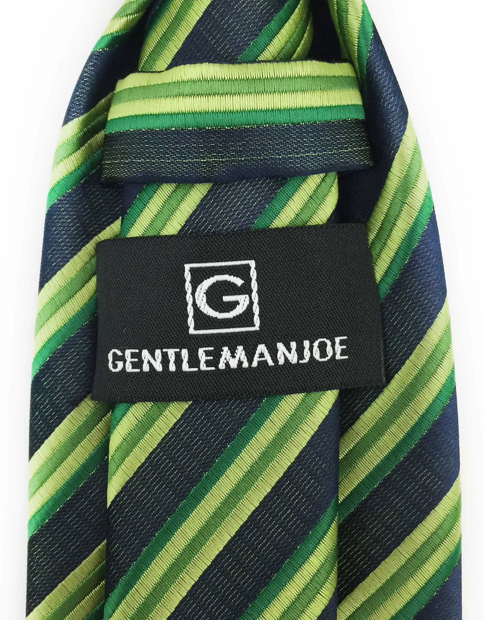 Green and Black Striped Tie