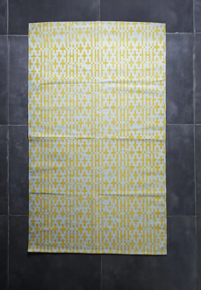 Gyamati Printed Rug (Amber Yellow)