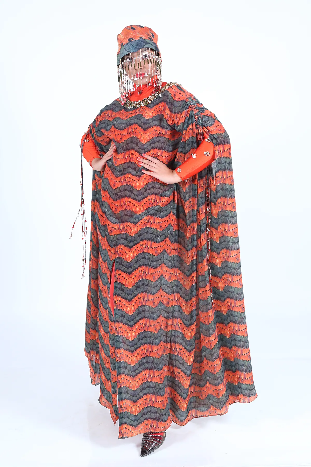 Hand-embroidered Kaftan