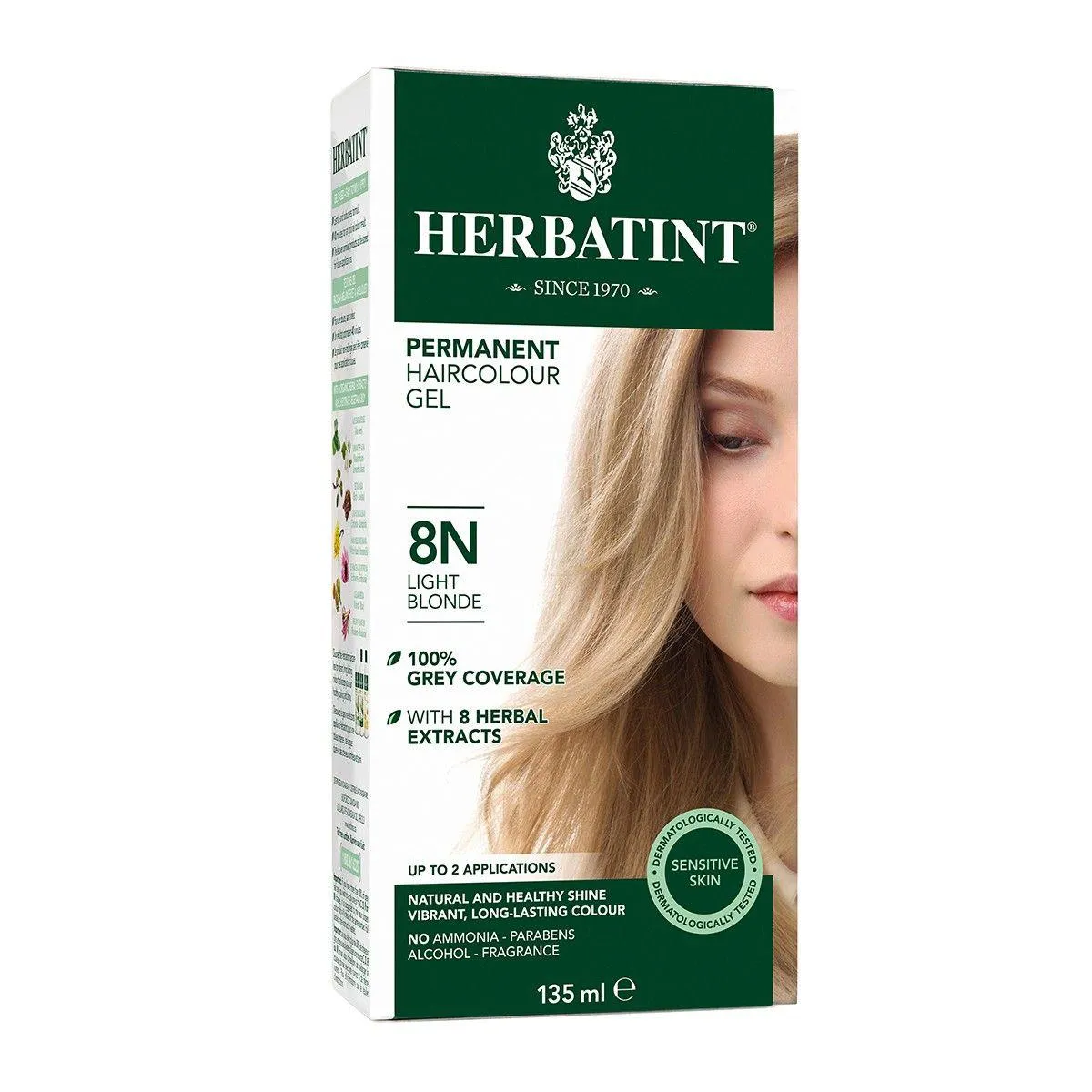 Herbatint Permanent Herbal HairColour Gel 8N Light Blonde *Limit of 3 Per Order*