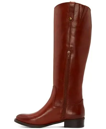 INC - FAWNE COGNAC LEATHER BOOTS **FREE SHIPPING**