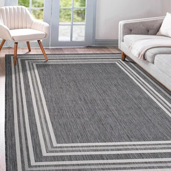 Kilimanjaro 81757AWH Anthracite White Rug