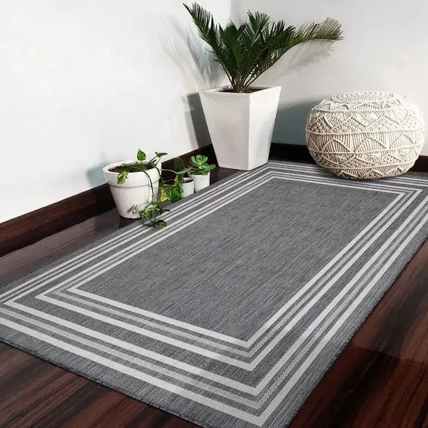 Kilimanjaro 81757AWH Anthracite White Rug