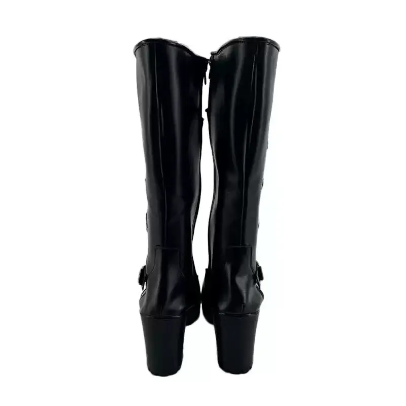 Love and Deep Space Xavier Midnight Rainfall Black Shoes Cosplay Boots