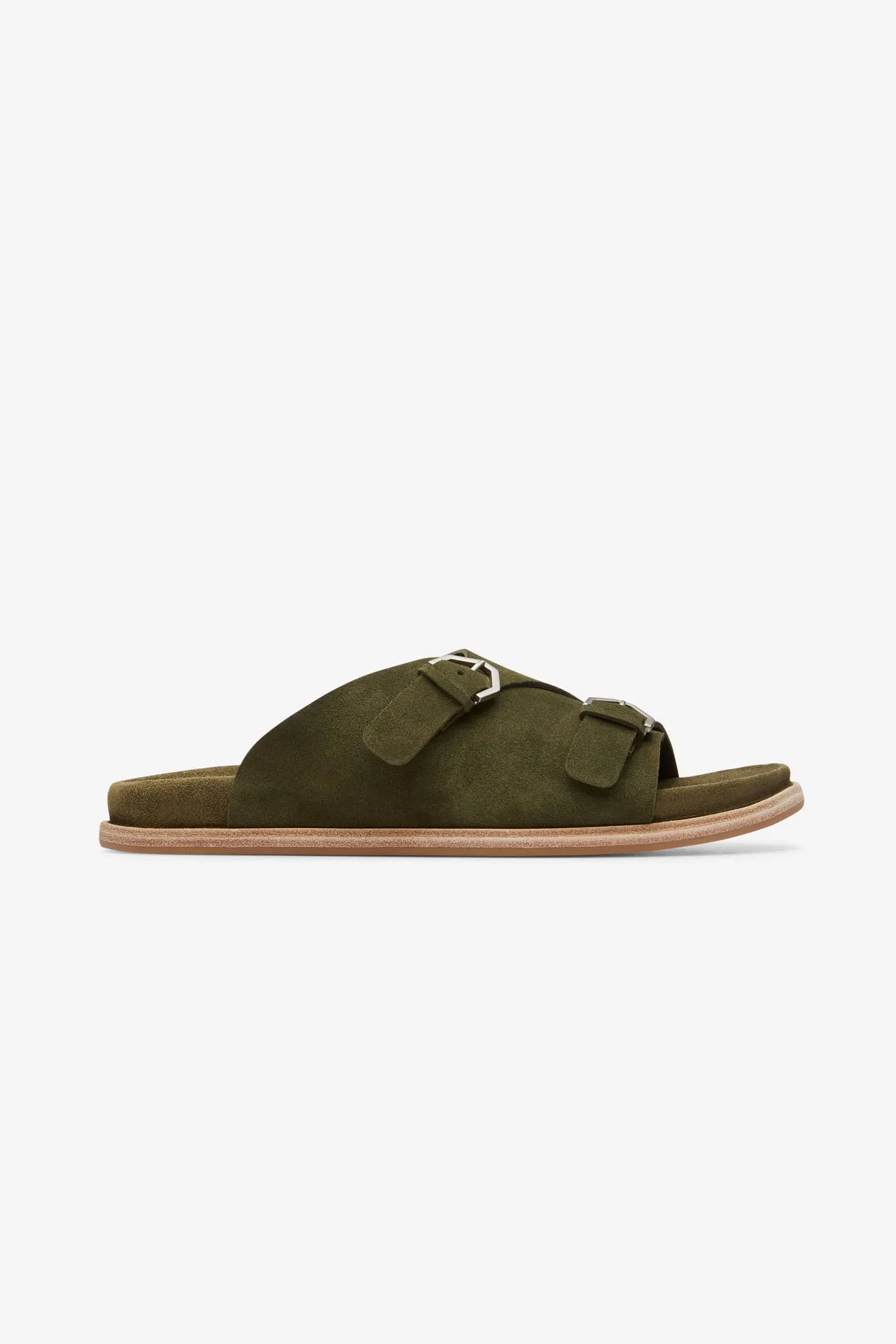 Marvin Olive Green Reversed Suede