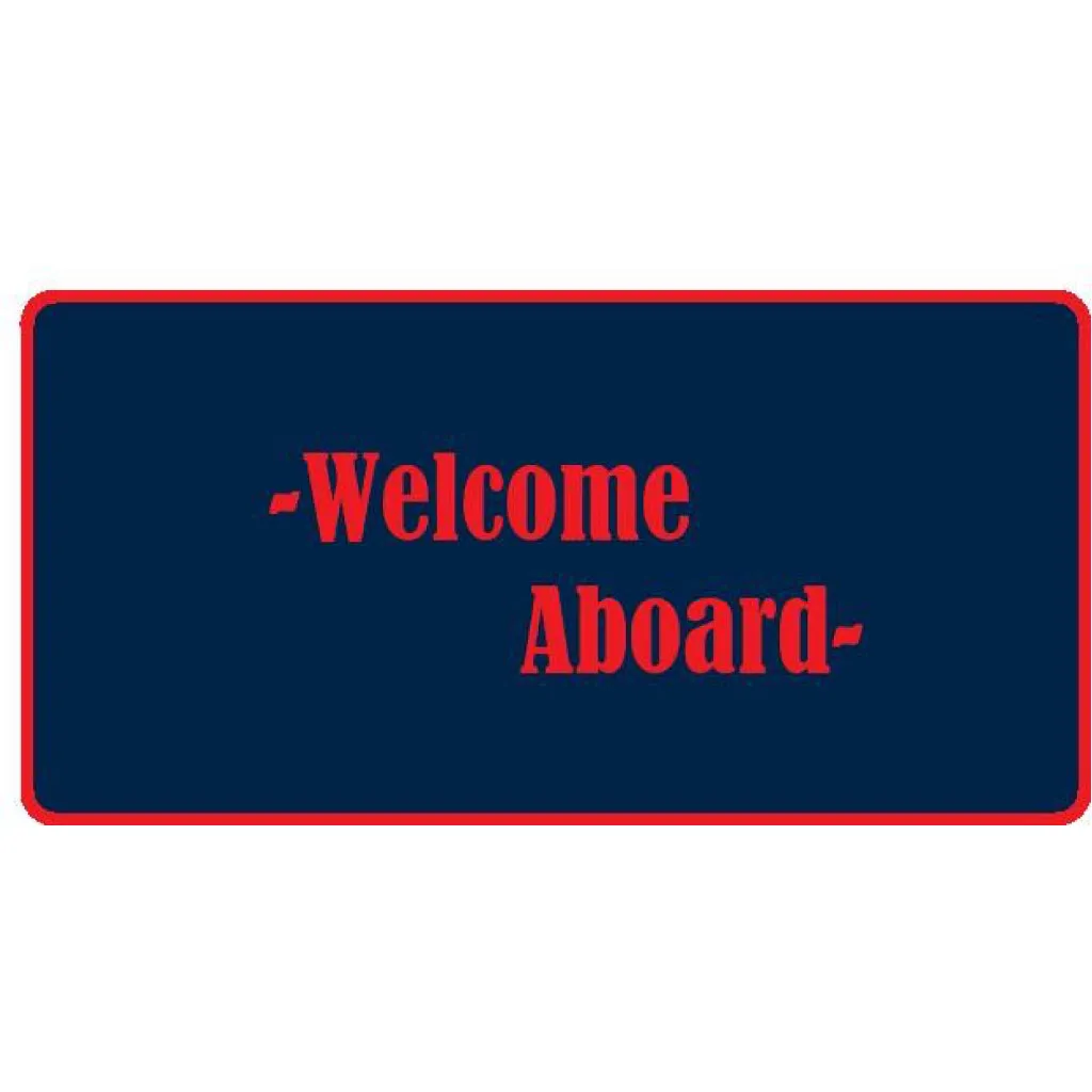 Matworks Welcome Aboard Mat - Red/Navy