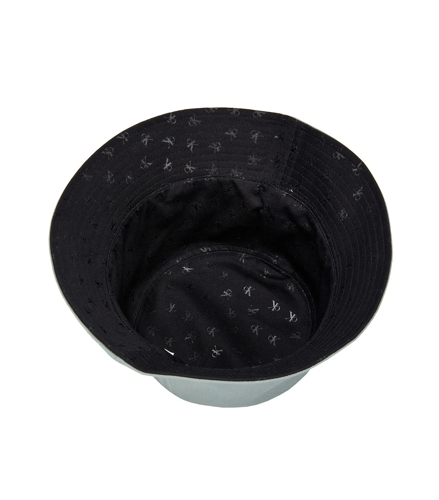 Monogram Twill Cotton Bucket Hat Slate Gray/Black