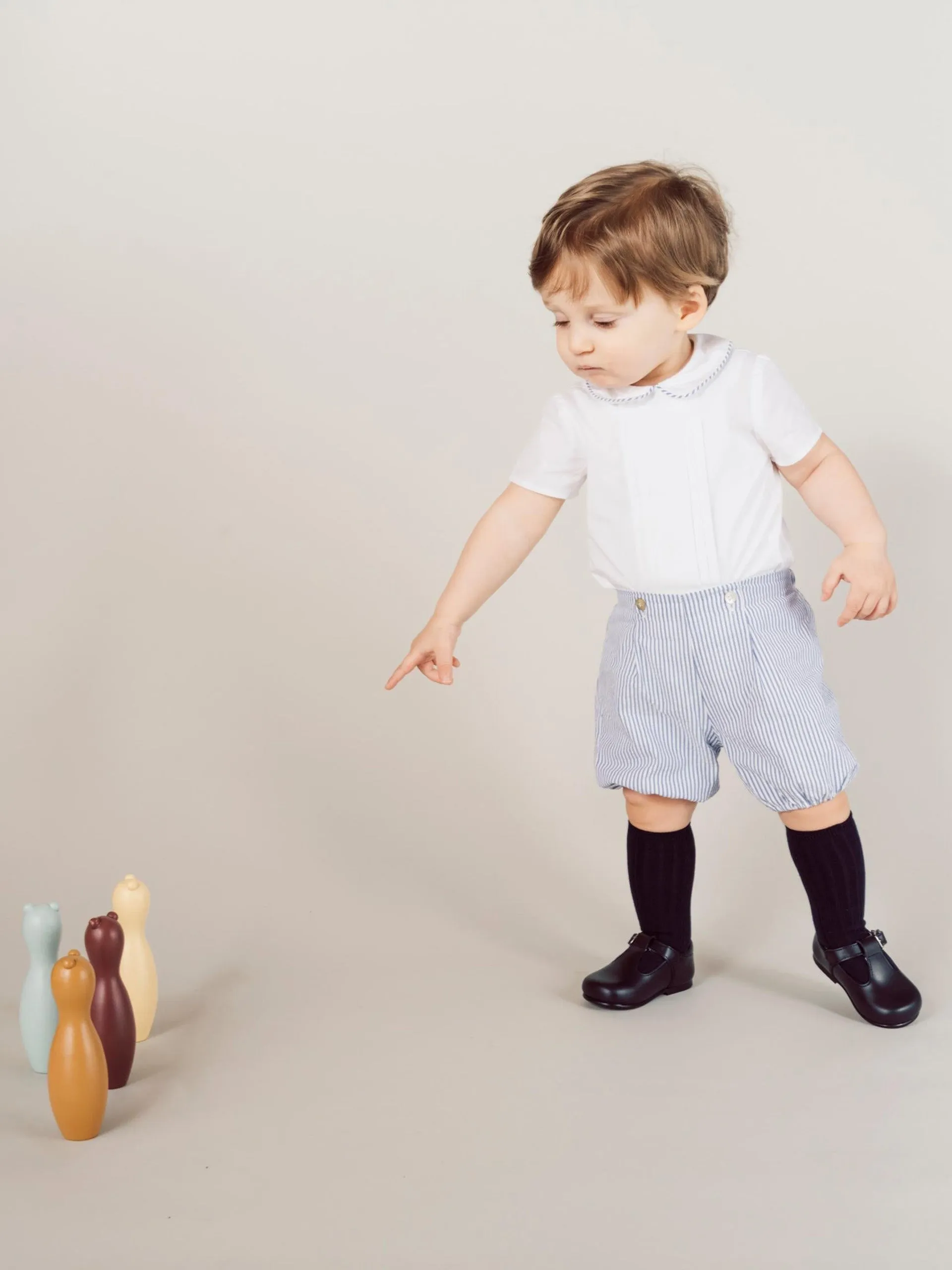 Navy baby boy T-bar shoes