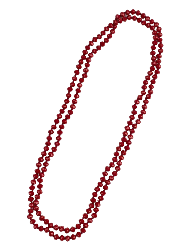 Southern Grace Women's  Crimson Double Wrap Beaded Necklace