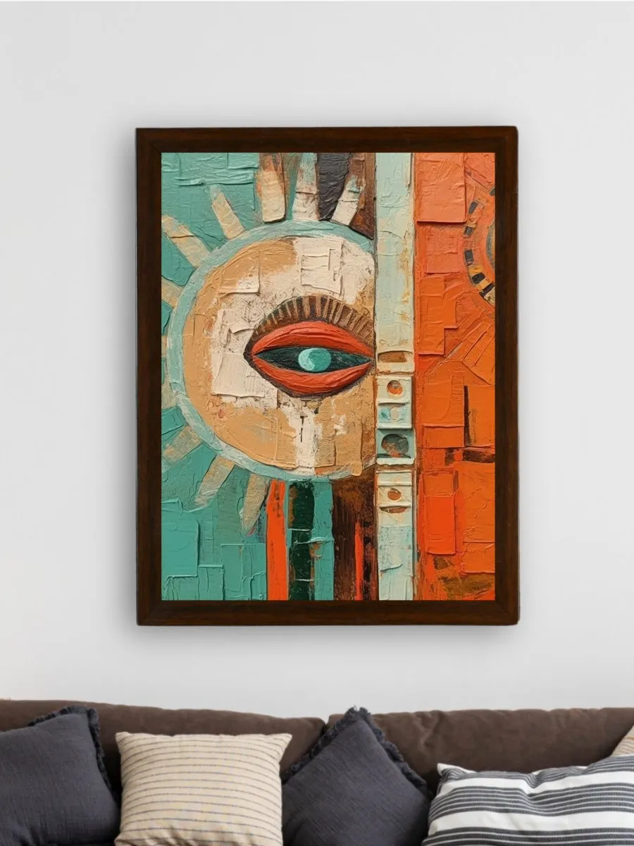 Sowpeace's Handcrafted Boho Sunny Day Abstract Art – Premium Indian-Inspired Canvas Print for Stylish Home Decoration