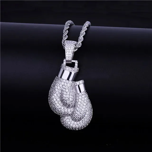 Stylish Boxing Gloves Pendant Necklace