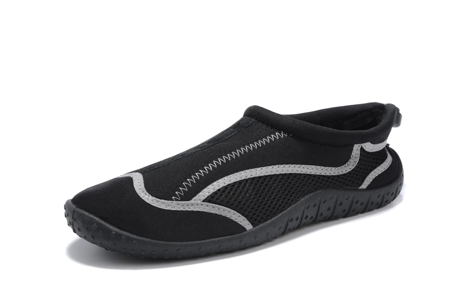 Tecs Mens Slip On Aquasock Black/Grey Water Shoes