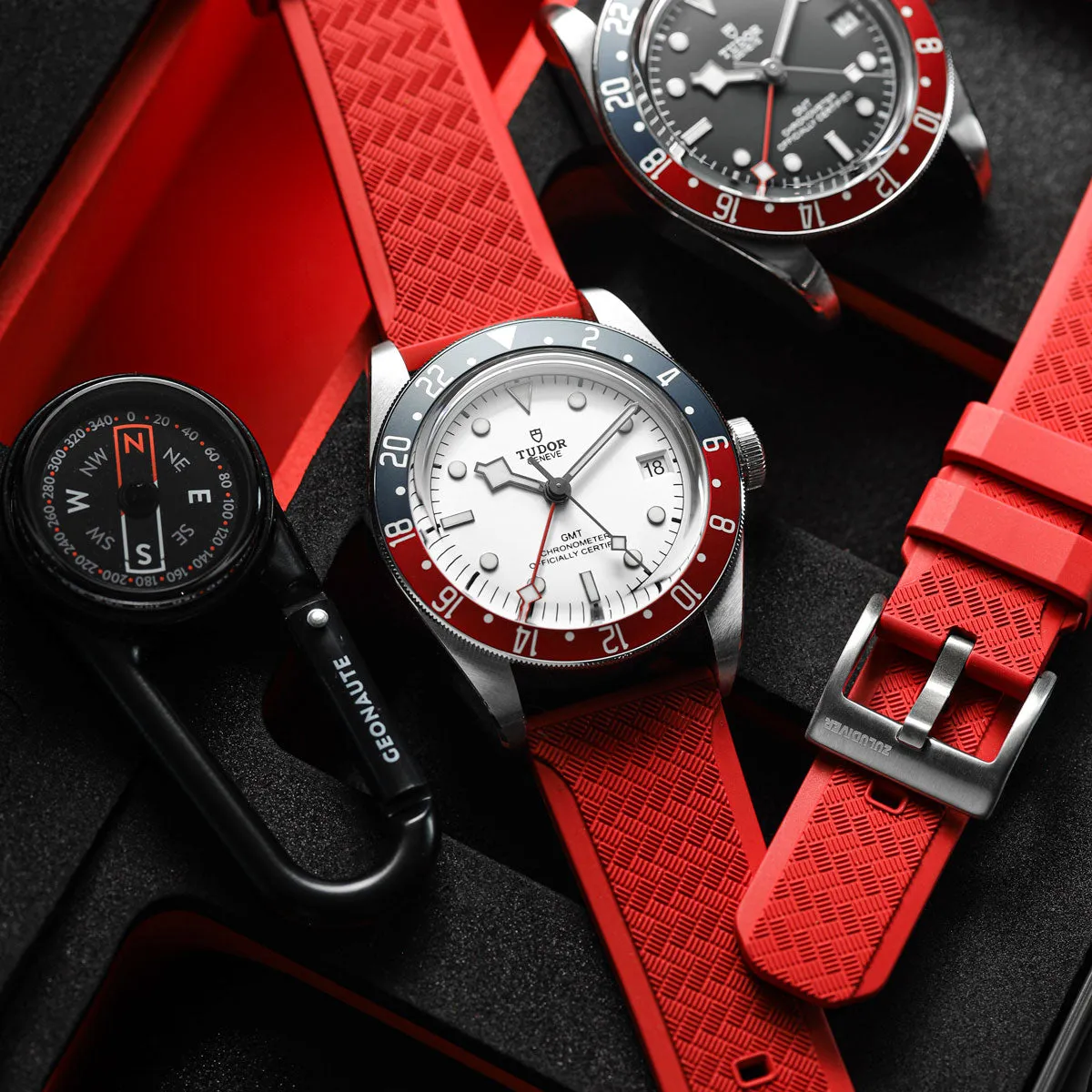 TitanFlex Rubber Watch Strap - Crimson Red