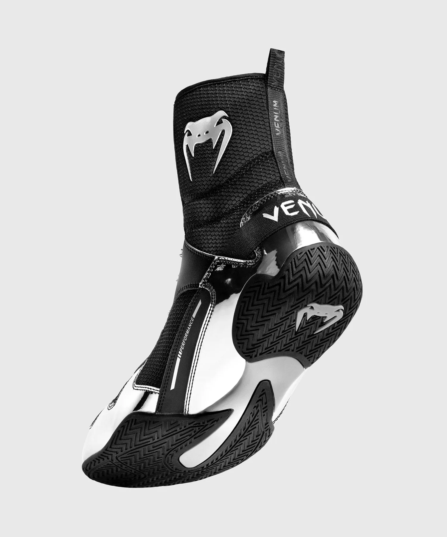 Venum Elite Boxing Shoes - Black/Silver