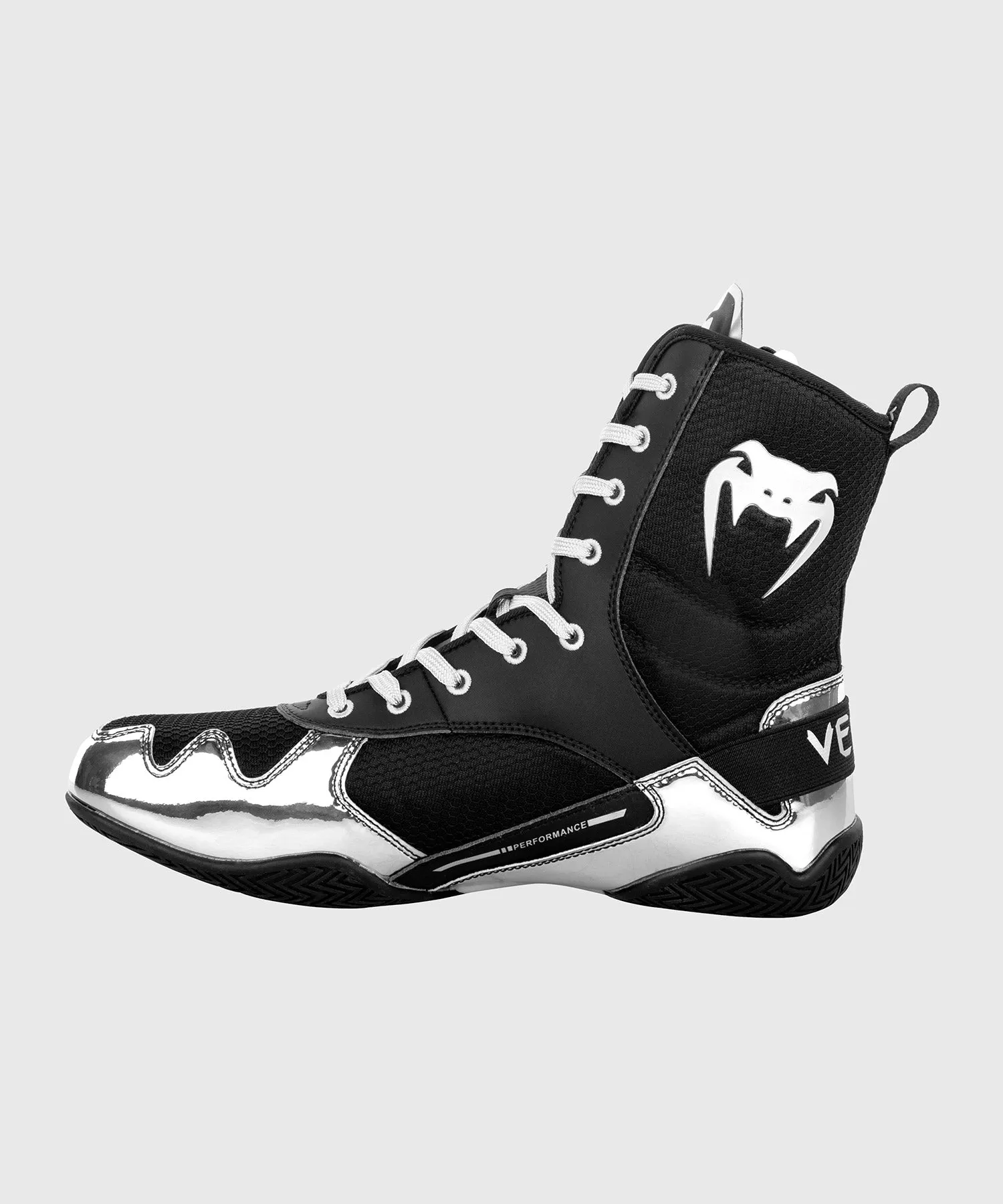 Venum Elite Boxing Shoes - Black/Silver