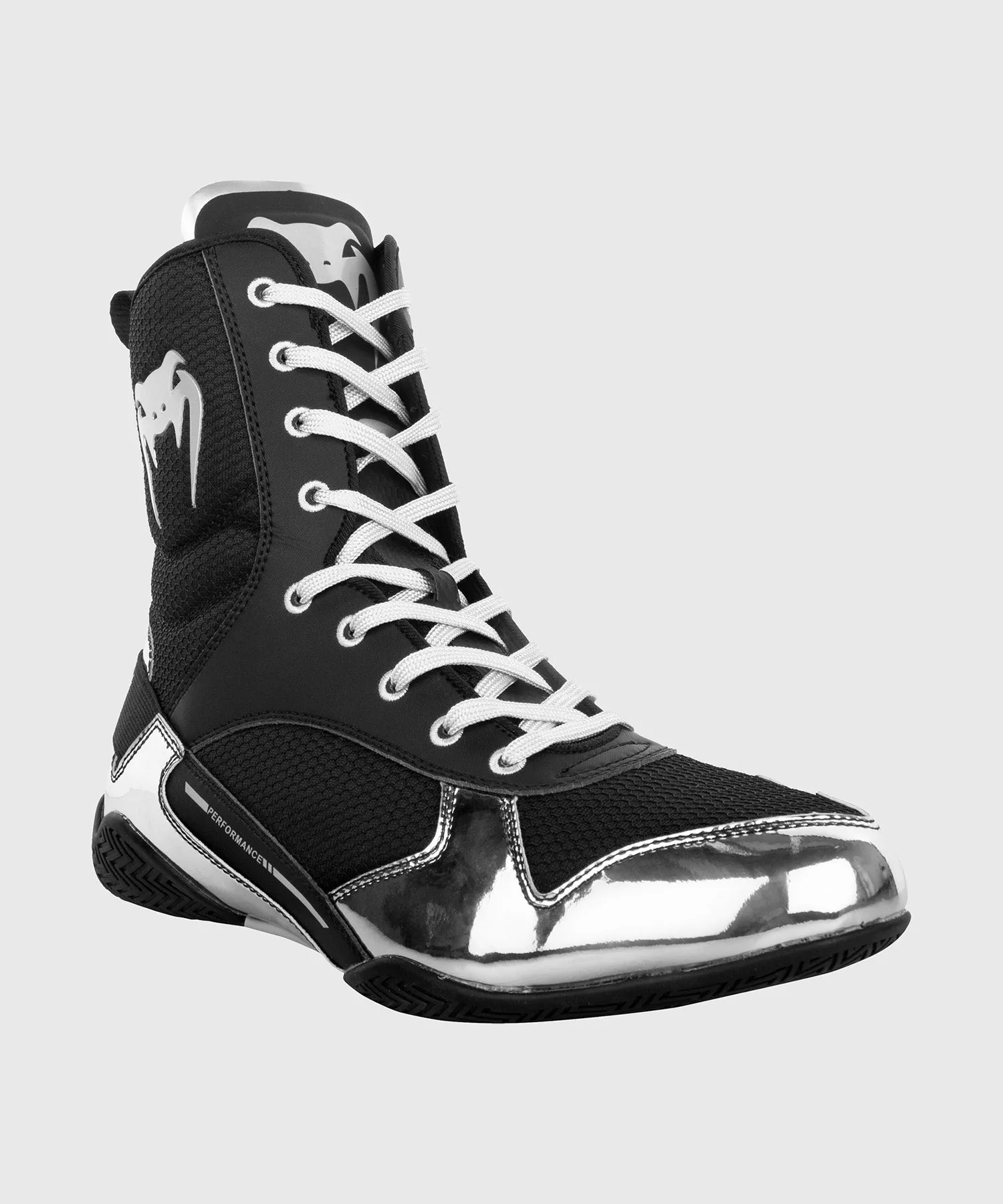 Venum Elite Boxing Shoes - Black/Silver