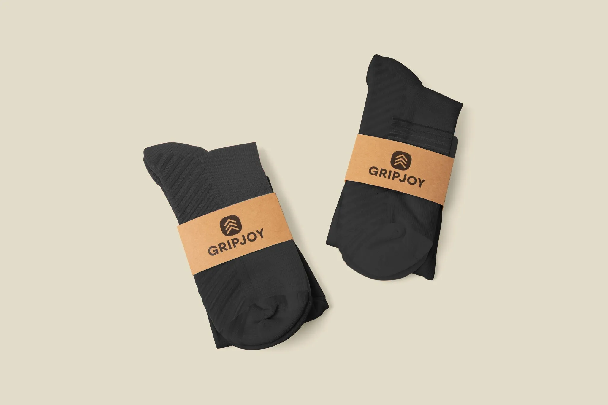 Women's Black Compression Socks with Grips - 2 Pairs