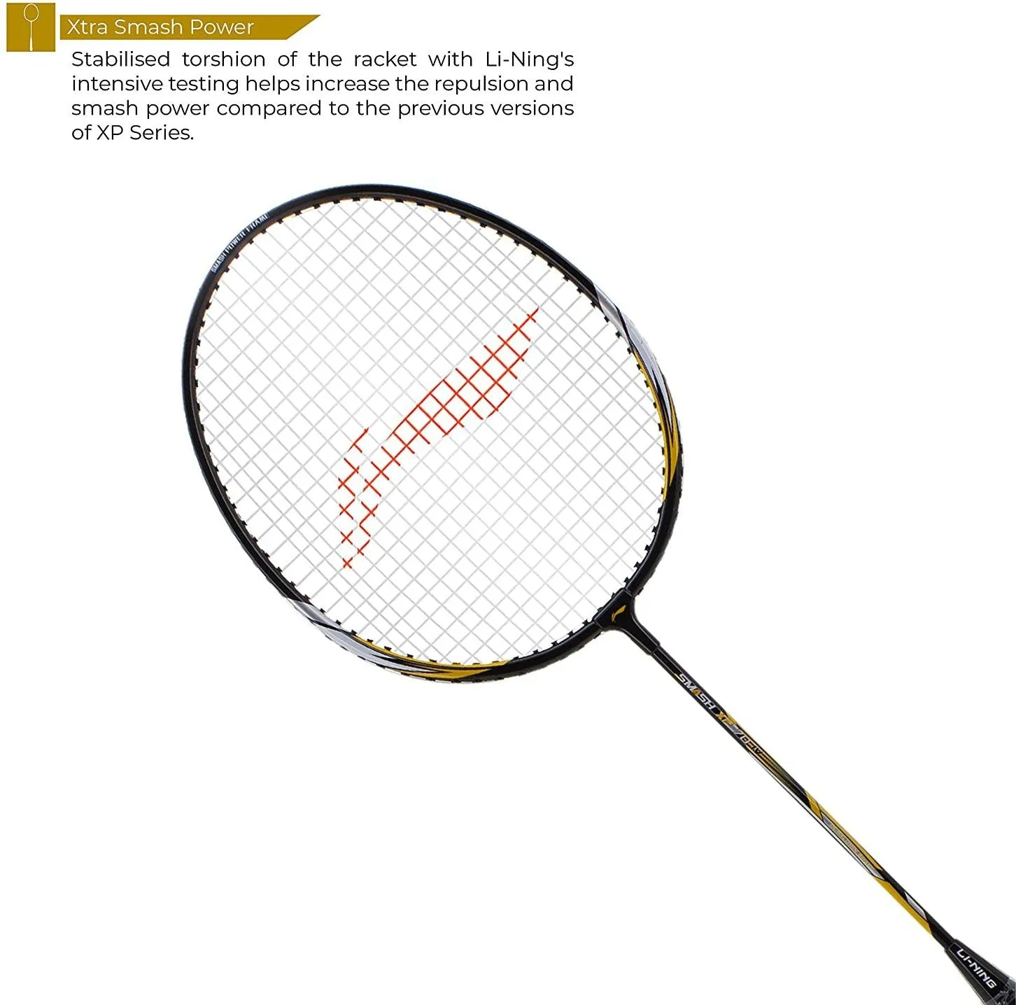 XP-IV Strung Badminton Racket With Free Head Cover | Pack of 24 Grip