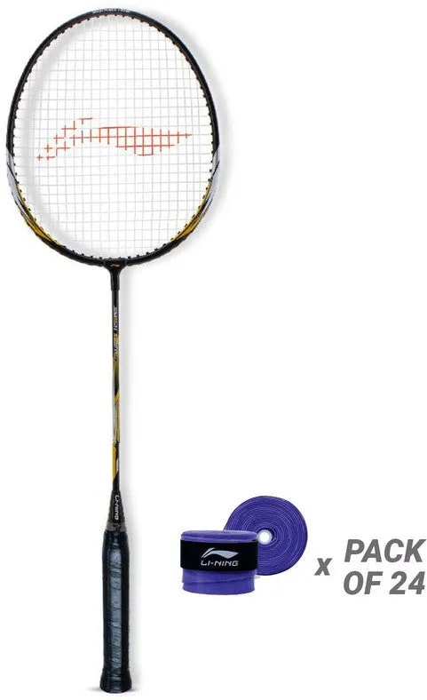 XP-IV Strung Badminton Racket With Free Head Cover | Pack of 24 Grip