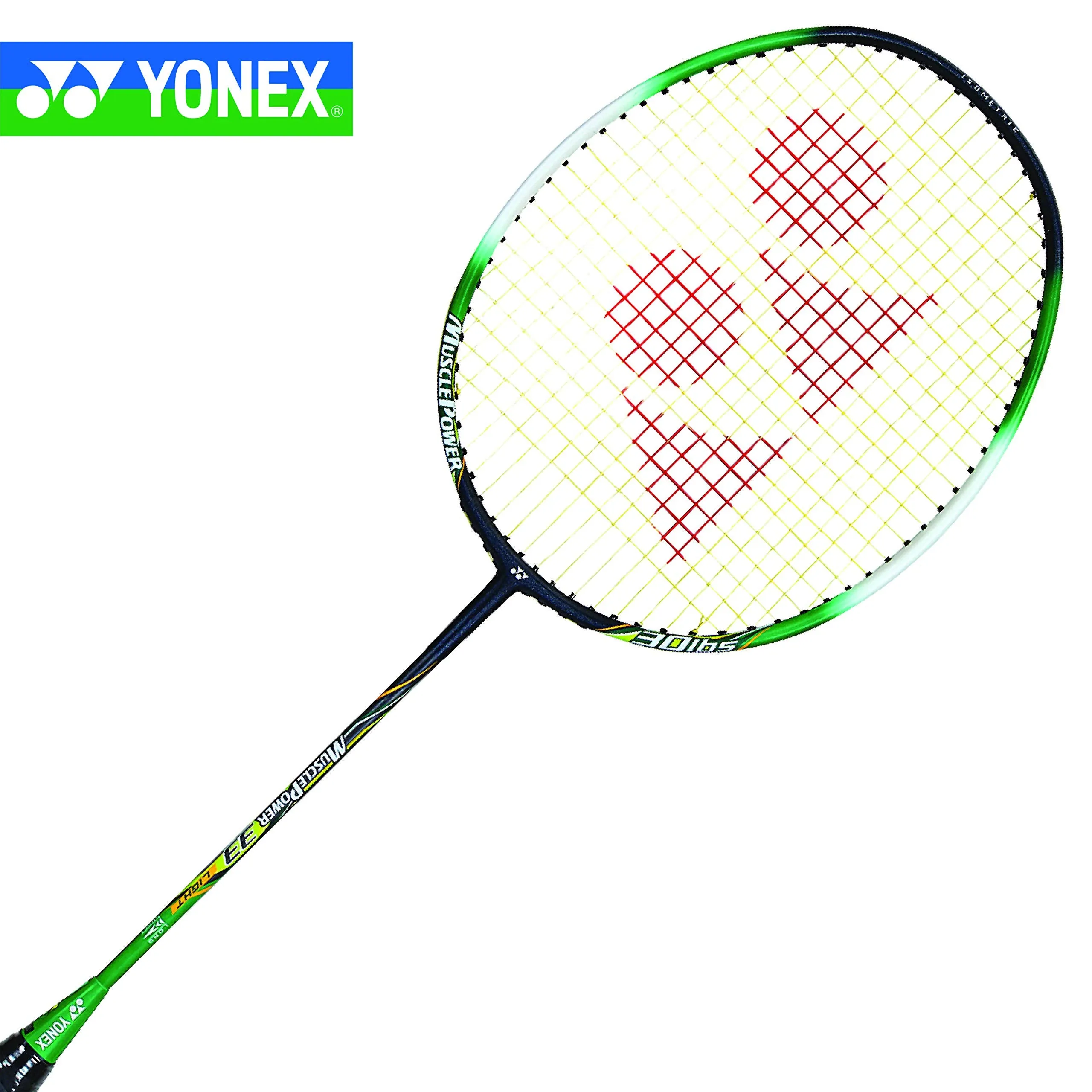 Yonex Muscle Power 33 Graphite Badminton Racquet with free Full Cover (Set of 1,Light Green, G4, 83 grams, 30 lbs Tension)